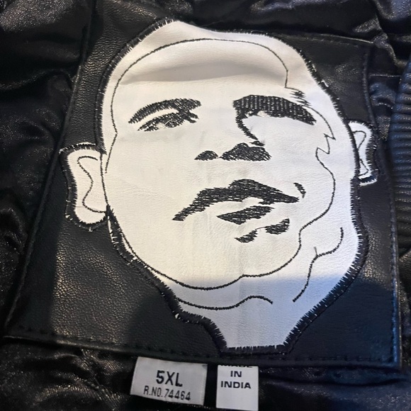 President Obama bomber jacket real leather unique and original - Picture 6 of 8